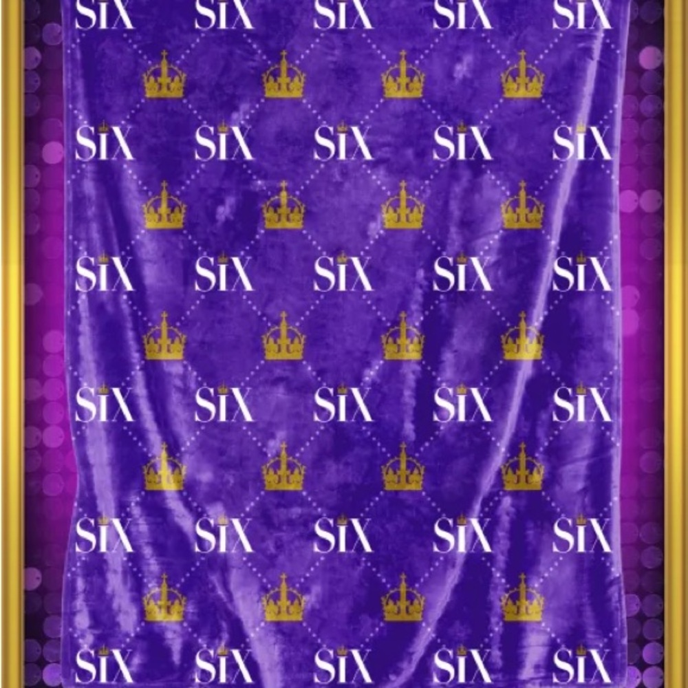 SIX Musical Broadway Purple Crown Blanket Official Merchandise